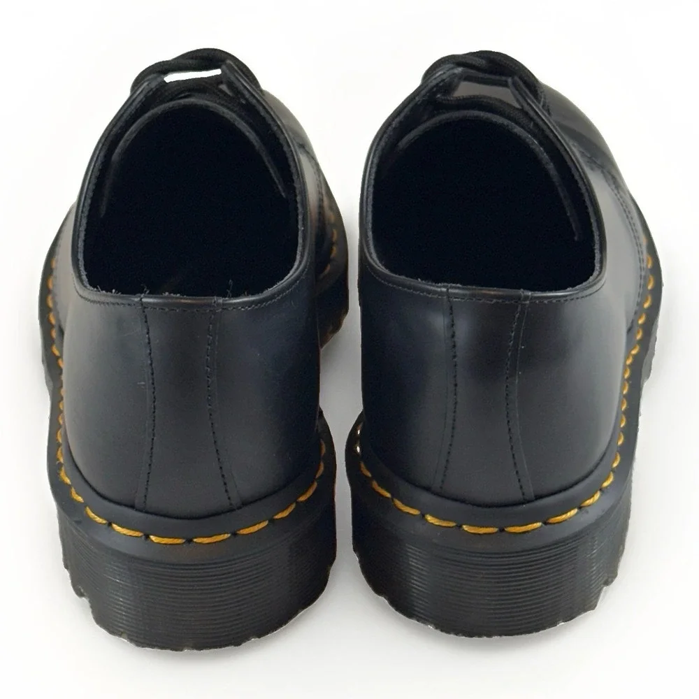 Doc Dr. Martens 1461 Bex Black Smooth Leather Platform Mens 9 Shoes Oxfords Goth